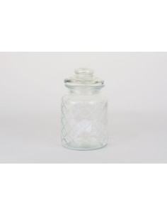 TARRO 1L 11X19CM CRISTAL CON TAPA