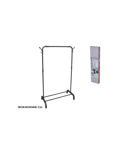 PERCHERO SENCILLO OLIVIA 90X40X146CM NEGRO