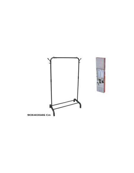 PERCHERO SENCILLO OLIVIA 90X40X146CM NEGRO