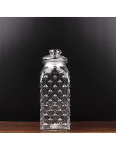 TARRO 1.3L 10X24CM CRISTAL (C/TAPA)