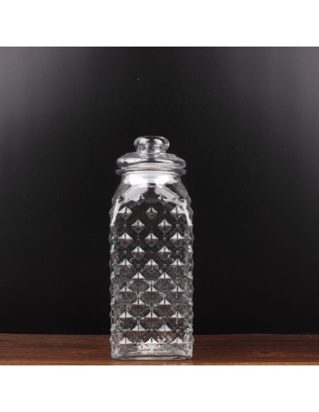 TARRO 1.3L 10X24CM CRISTAL (C/TAPA)