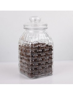 TARRO 1.3L 10X24CM CRISTAL (C/TAPA)