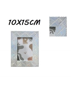 PORTAFOTO PVC (10*15) (BLANCO / PLATA)