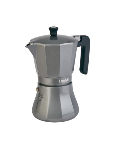 CAFETERA ALUMINIO FONDO LISO INDUCCION 12 TAZAS