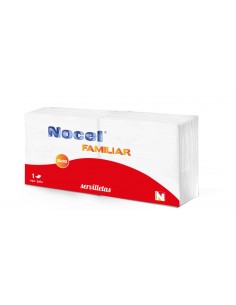 SERVILLETA 33X33 1C BLANCA PAQUETE FAMILIAR NOCEL
