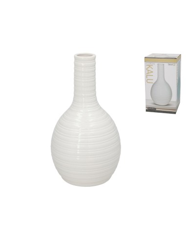 FLORERO KALU BLANCO 16X16X28 CM CM