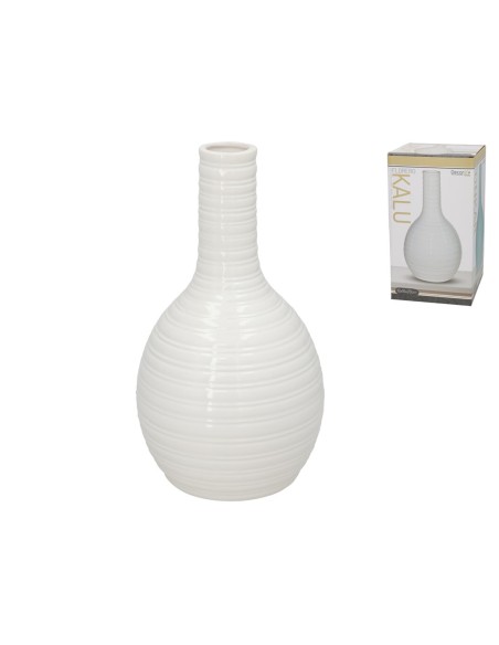 FLORERO KALU BLANCO 16X16X28 CM CM