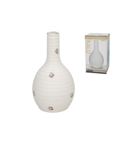 FLORERO LAKSMI BLANCO 16X16X28 CM