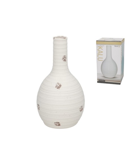 FLORERO LAKSMI BLANCO 16X16X28 CM