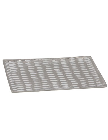 BANDEJA DECORATIVA NIQUEL 22X13X1CM