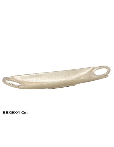 BANDEJA DECORATIVA ORO 33X9X4CM