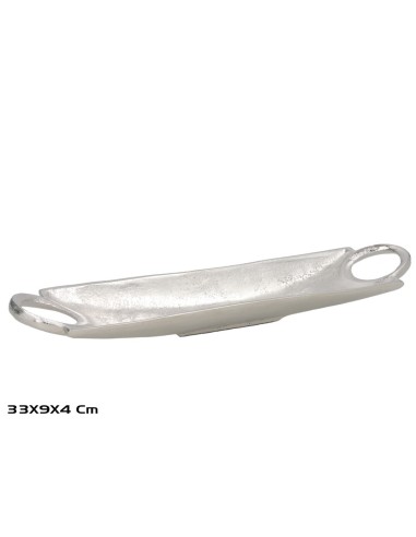 BANDEJA DECORATIVA NIQUEL 33X9X4CM