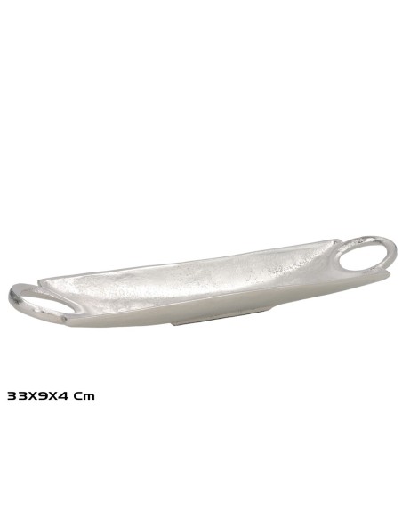 BANDEJA DECORATIVA NIQUEL 33X9X4CM