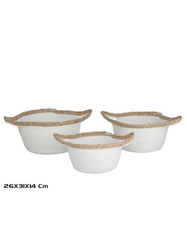 SET 3 CESTAS LION 31X26X14