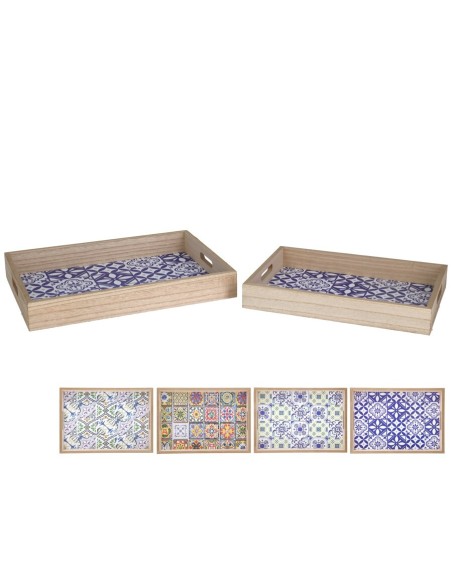 SET 2 BANDEJAS  MODER  38X28X5 4 SURT