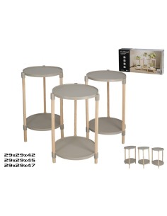 MESA AUXILIAR BERRY 2 ALTURAS X3 42/45/47 CM