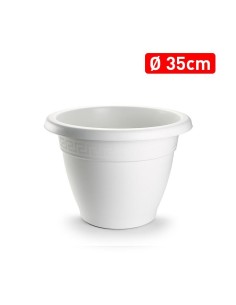 MACETA REDONDA 35 CM BLANCO