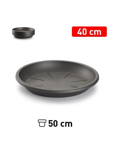 PLATO MACETA 40 CM ANTRACITA