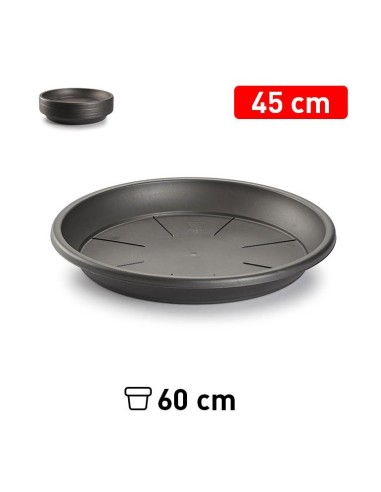 PLATO MACETA 45 CM ANTRACITA