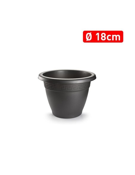 MACETA REDONDA 18 CM ANTRACITA