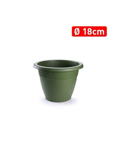 MACETA REDONDA 18 CM VERDE JAR
