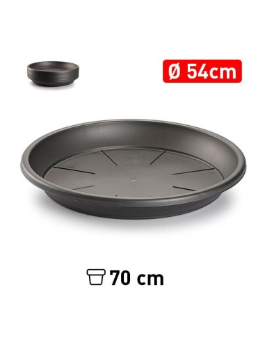 PLATO MACETA 54 CM ANTRACITA