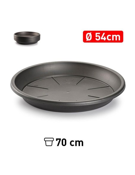 PLATO MACETA 54 CM ANTRACITA