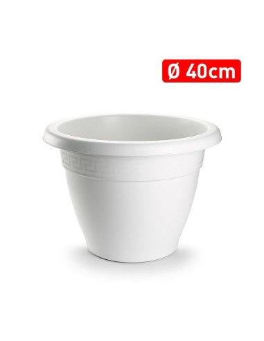 MACETA REDONDA 40 CM BLANCO