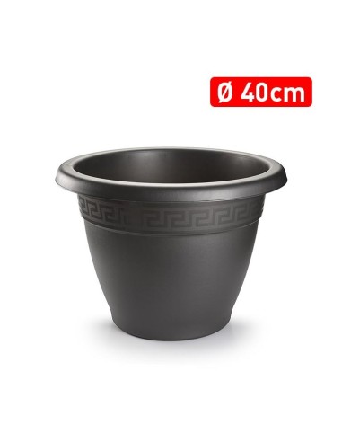 MACETA 40CM REDONDA ANTRACITA