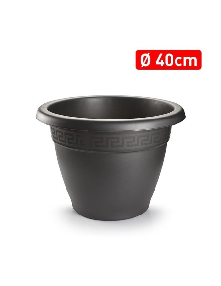 MACETA 40CM REDONDA ANTRACITA
