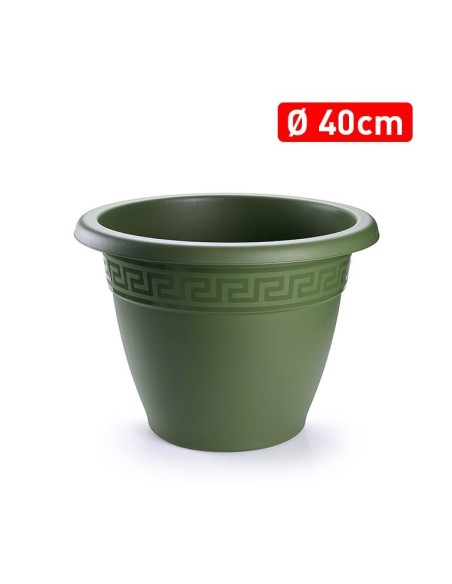 MACETA REDONDA 40 CM VERDE JAR