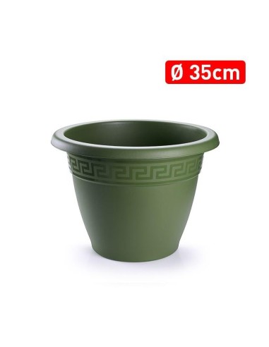 MACETA REDONDA 35 CM VERDE JAR