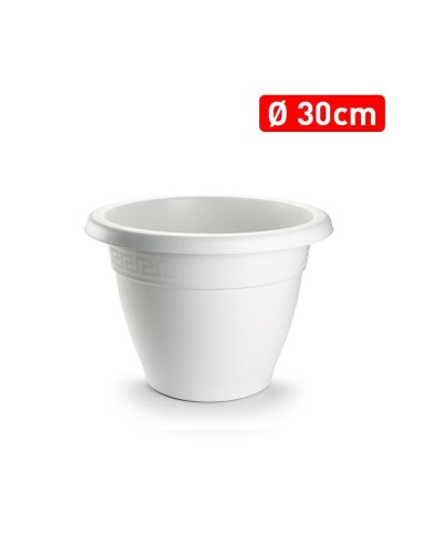 MACETA REDONDA 30 CM BLANCO