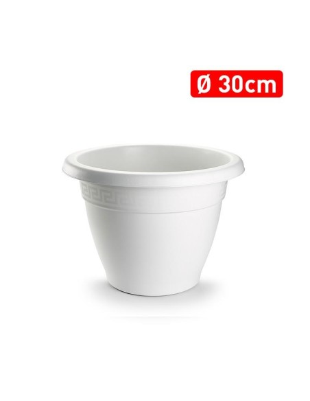 MACETA REDONDA 30 CM BLANCO