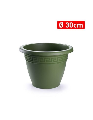 MACETA REDONDA 30 CM VERDE JAR