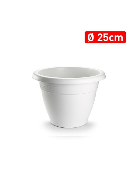 MACETA REDONDA 25 CM BLANCO