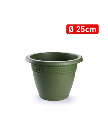 MACETA REDONDA 25 CM VERDE JAR