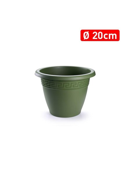 MACETA REDONDA 20 CM VERDE JAR