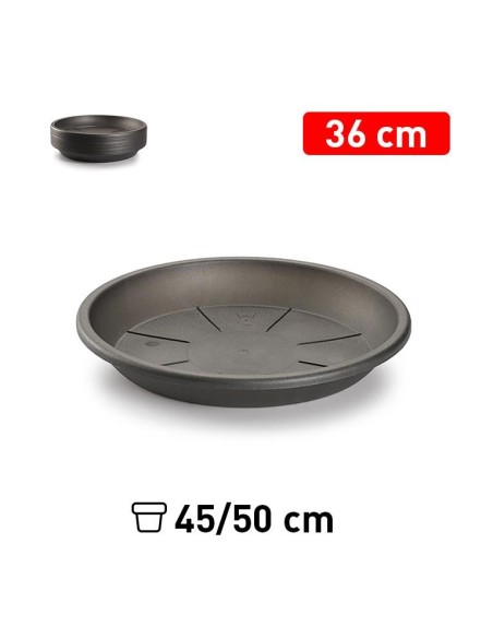 PLATO MACETA 36 CM ANTRACITA