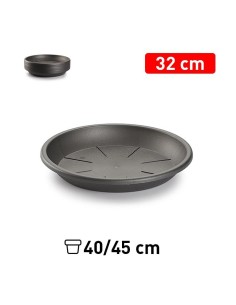 PLATO MACETA 32 CM ANTRACITA