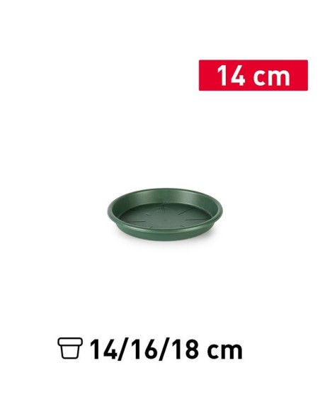 PLATO MACETA 14 CM VERDE JAR