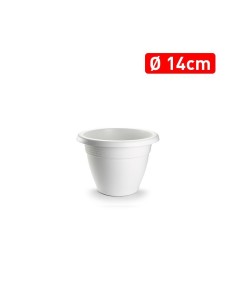 MACETA REDONDA 14 CM BLANCO