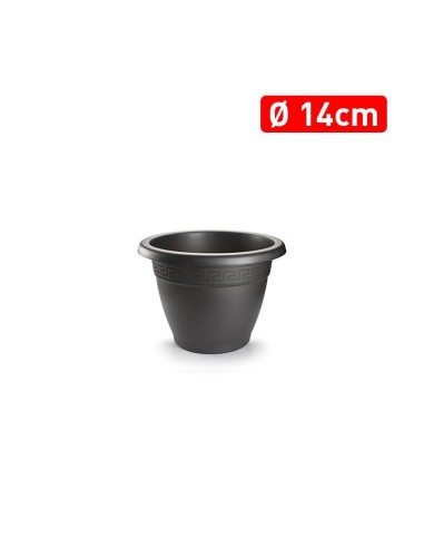 MACETA REDONDA 14 CM ANTRACITA