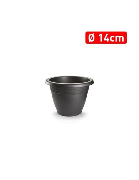 MACETA REDONDA 14 CM ANTRACITA