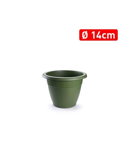 MACETA REDONDA 14 CM VERDE JAR