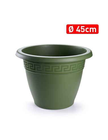 MACETA REDONDA 45 CM VERDE JAR