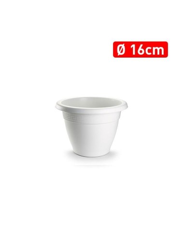 MACETA REDONDA 16 CM BLANCO