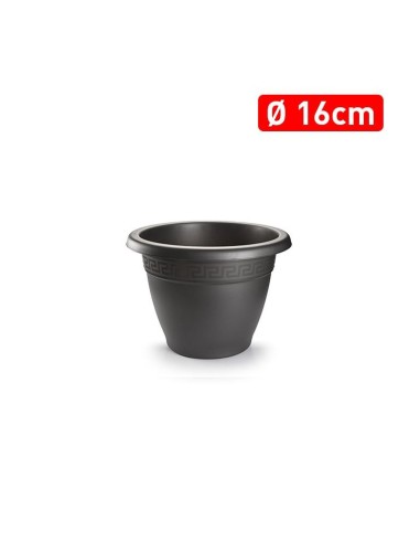 MACETA 16CM REDONDA  ANTRACITA