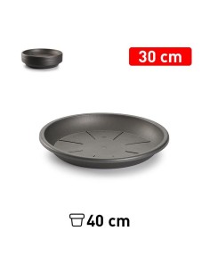 PLATO MACETA 30 CM ANTRACITA