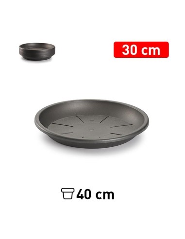 PLATO MACETA 30 CM ANTRACITA